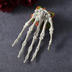 Rose Skull Hand Hairpin Lady's Bizarre Scary Bone Hair Decoration