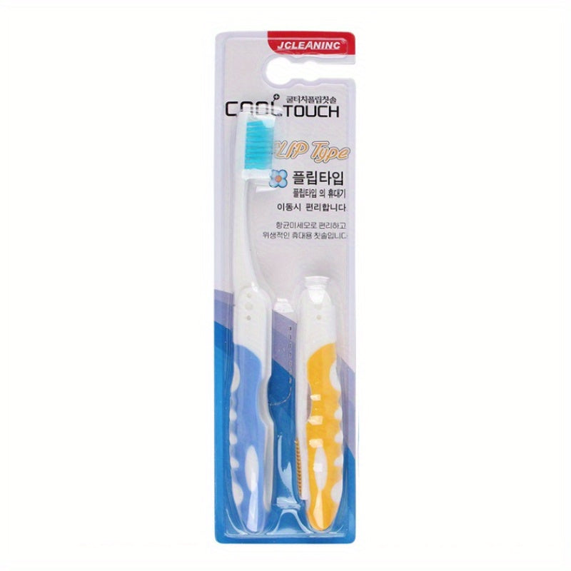 2pcs Foldable Travel Toothbrush Convenient For Camping