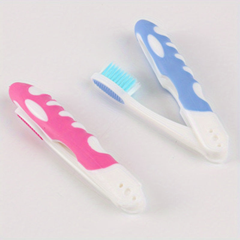 2pcs Foldable Travel Toothbrush Convenient For Camping