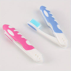 2pcs Foldable Travel Toothbrush Convenient For Camping