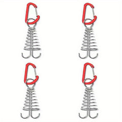4pcs Outdoor Camping Tent Nail Buckle Stainless Steel Octopus Rope Buckle