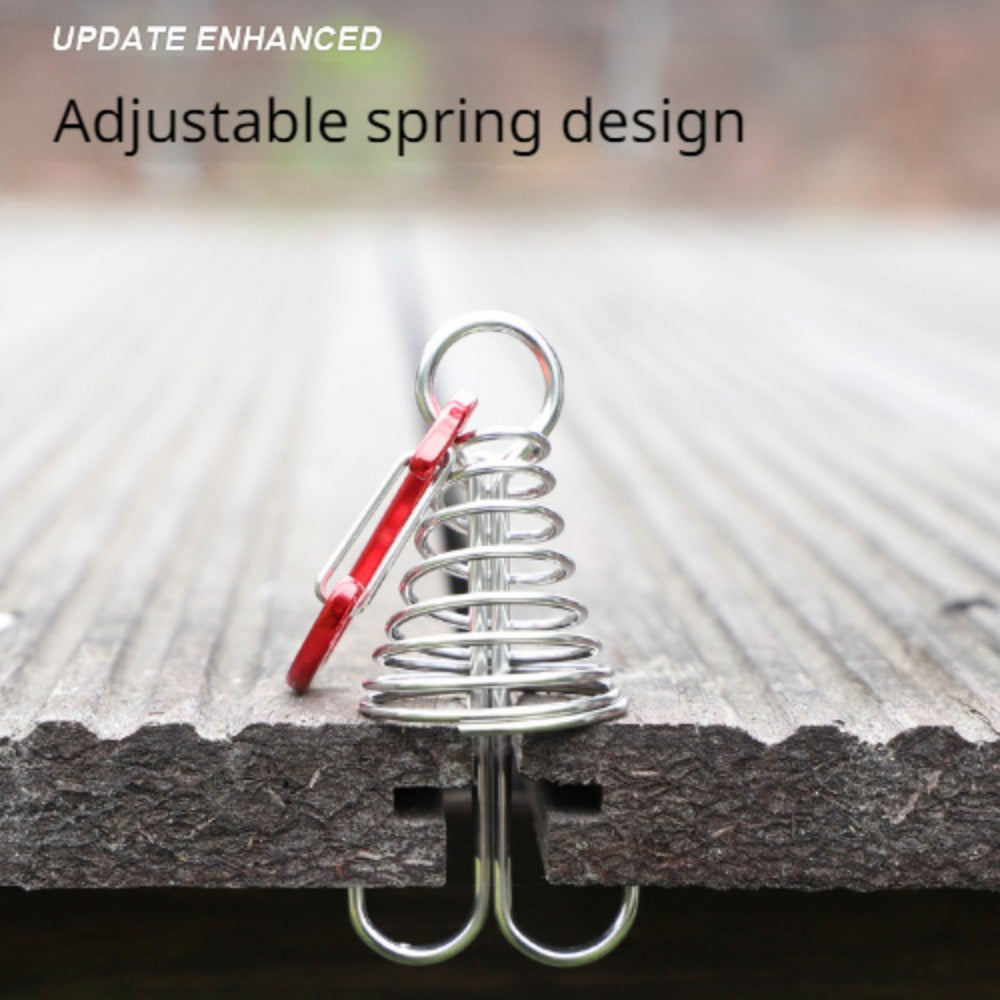 4pcs Outdoor Camping Tent Nail Buckle Stainless Steel Octopus Rope Buckle