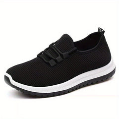 Women's Lightweight Sports Shoes Solid Lace Up Low Top Running Sneakers