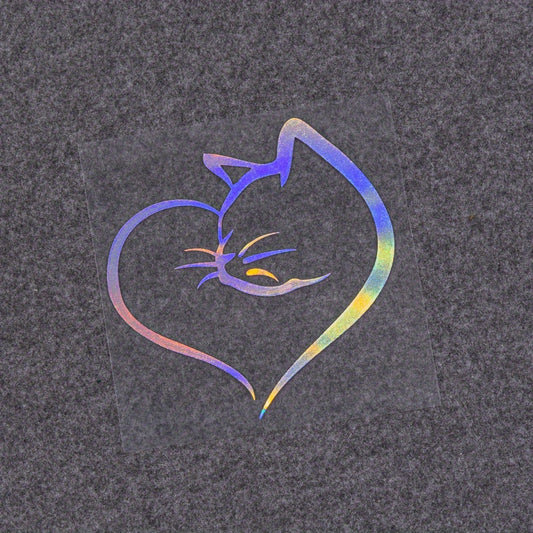 Cats & Hearts Car Sticker Reflective Exterior Decoration Waterproof
