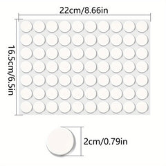 70pcs 20mm Transparent Double sided Adhesive Pads Traceless Removable Circular