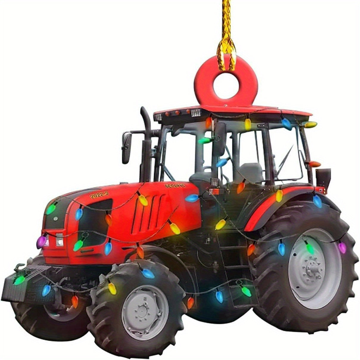 Christmas Tree Hanging Truck Decoration Antique Farmhouse Creative Car Rear View
