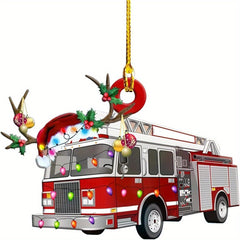 Christmas Tree Hanging Truck Decoration Antique Farmhouse Creative Car Rear View