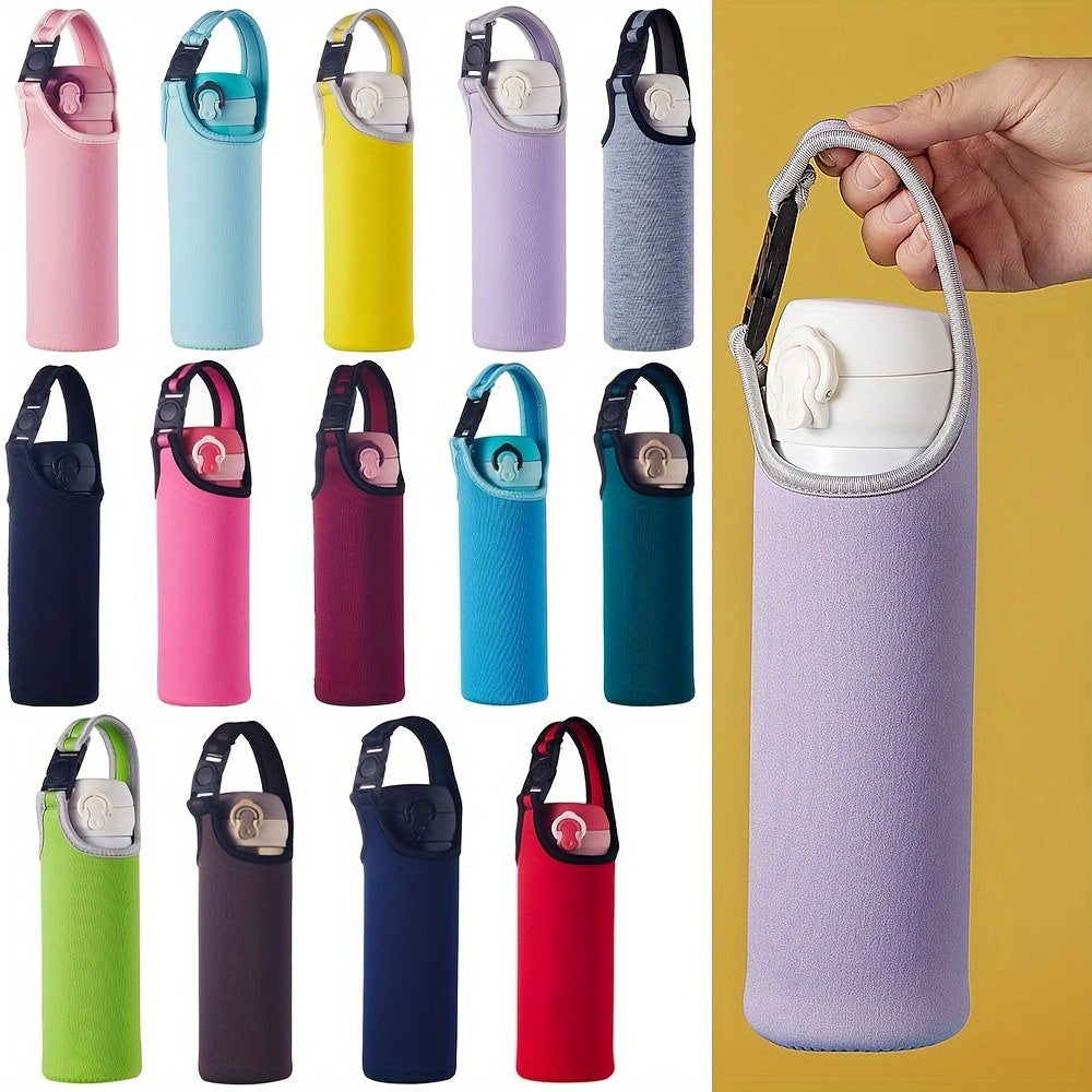 Outdoor Water Bottle Cover Pouch w/ Shoulder Strap Leak Proof Insulation Bag