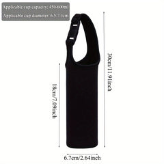 Outdoor Water Bottle Cover Pouch w/ Shoulder Strap Leak Proof Insulation Bag