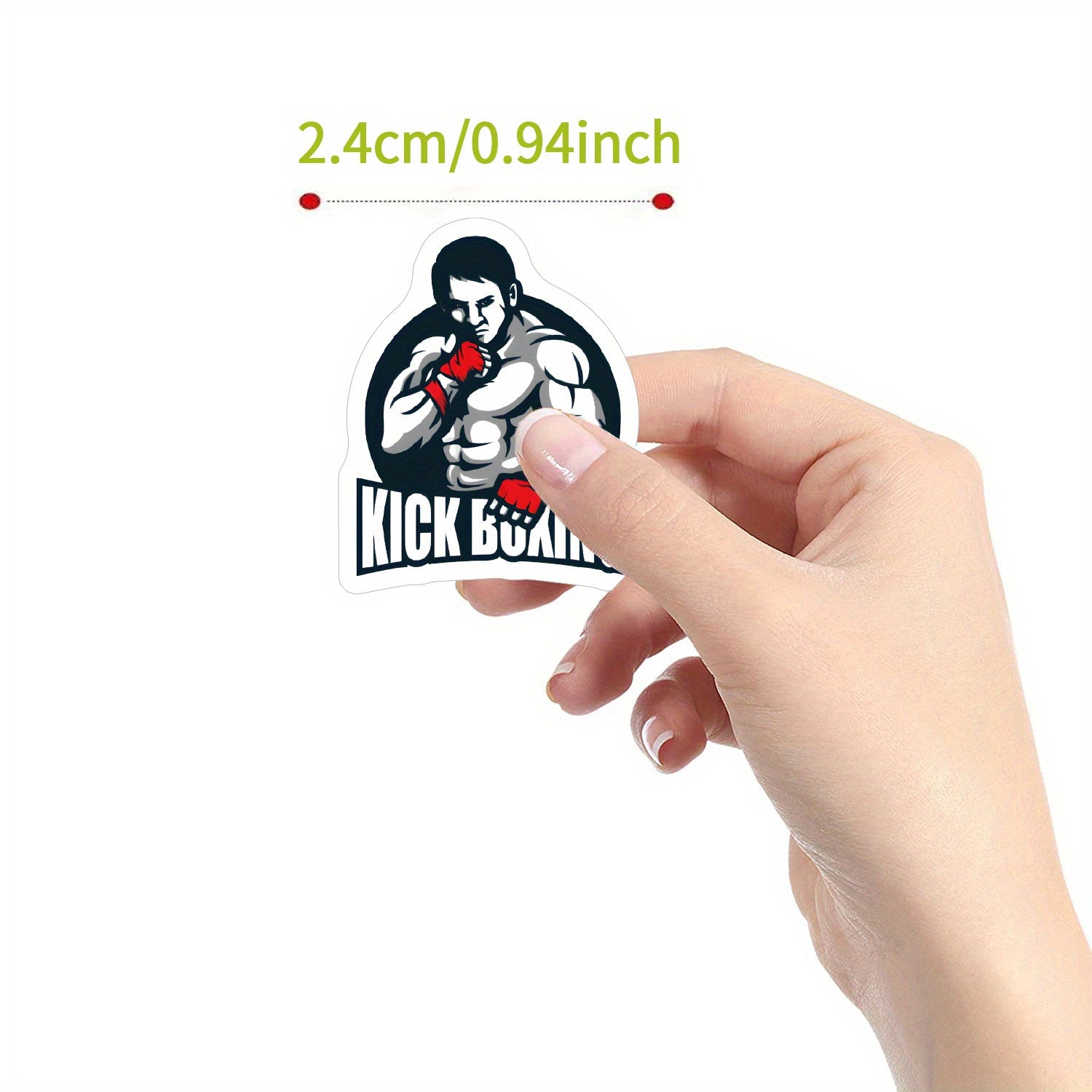 500pcs Boxing Sports Funny Stickers 2 54 Cm Labels 10 Patterns for Water Bottle