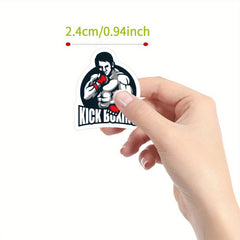 500pcs Boxing Sports Funny Stickers 2 54 Cm Labels 10 Patterns for Water Bottle