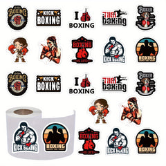 500pcs Boxing Sports Funny Stickers 2 54 Cm Labels 10 Patterns for Water Bottle