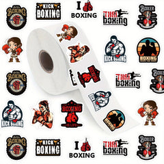 500pcs Boxing Sports Funny Stickers 2 54 Cm Labels 10 Patterns for Water Bottle