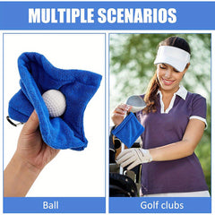 3 Pcs Golf Pocket Towel With Clip Portable Ball Cleaner 5.5x5.5inch