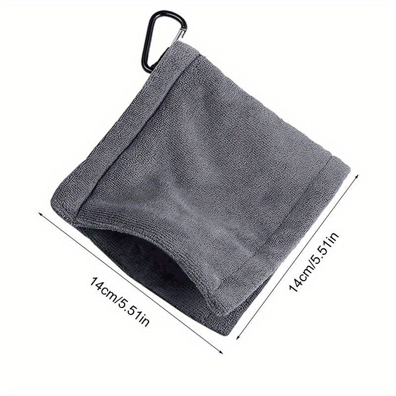 3 Pcs Golf Pocket Towel With Clip Portable Ball Cleaner 5.5x5.5inch