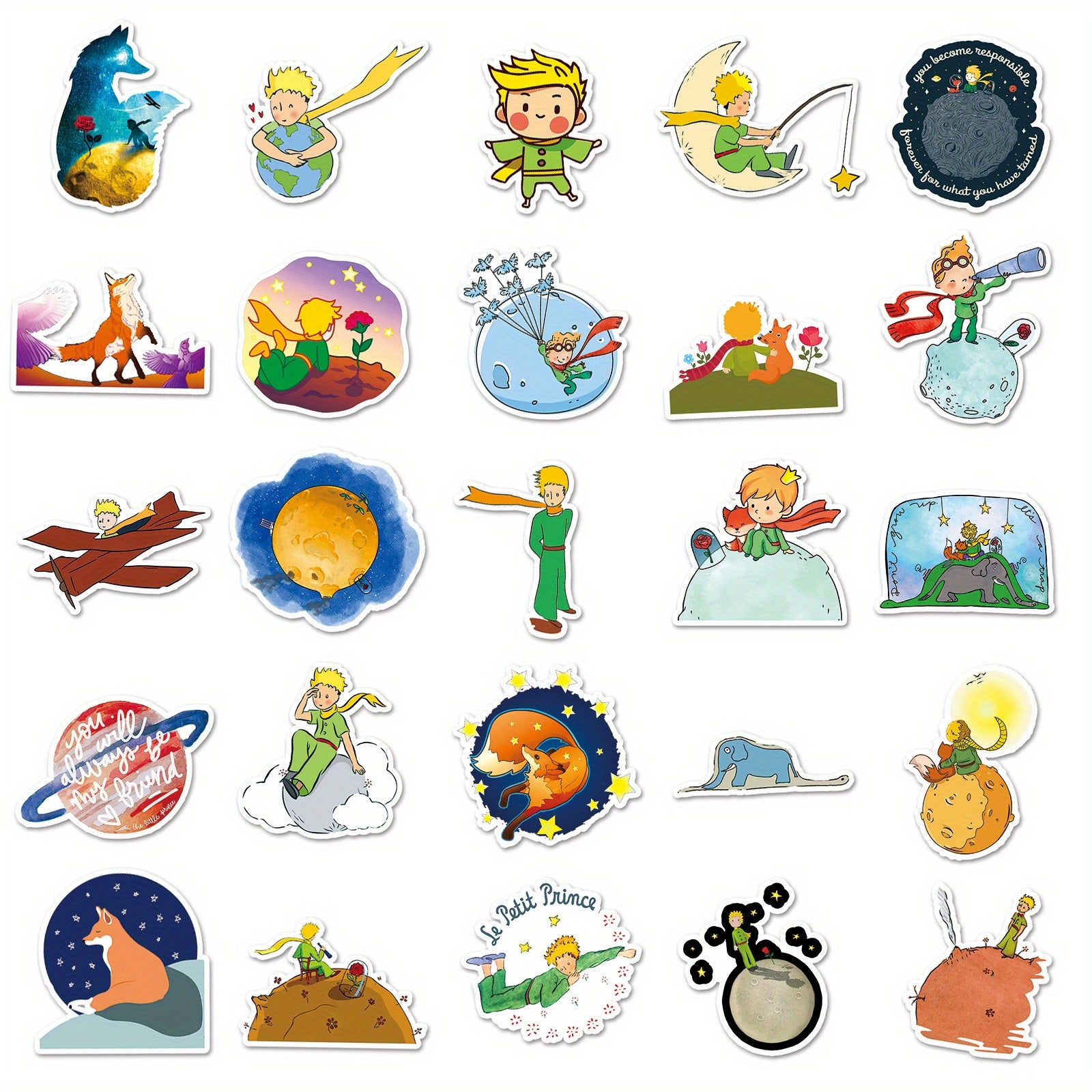 50pcs Prince Anime Doodle Aesthetic Waterproof Cartoon Stickers