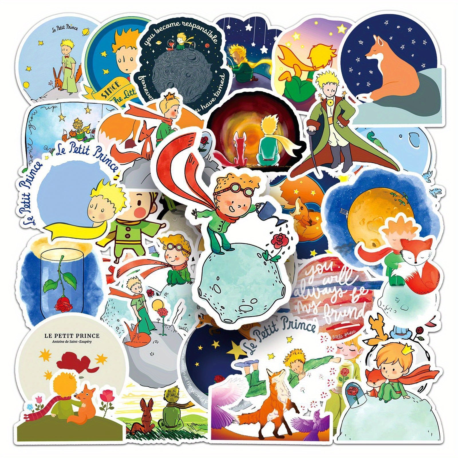 50pcs Prince Anime Doodle Aesthetic Waterproof Cartoon Stickers