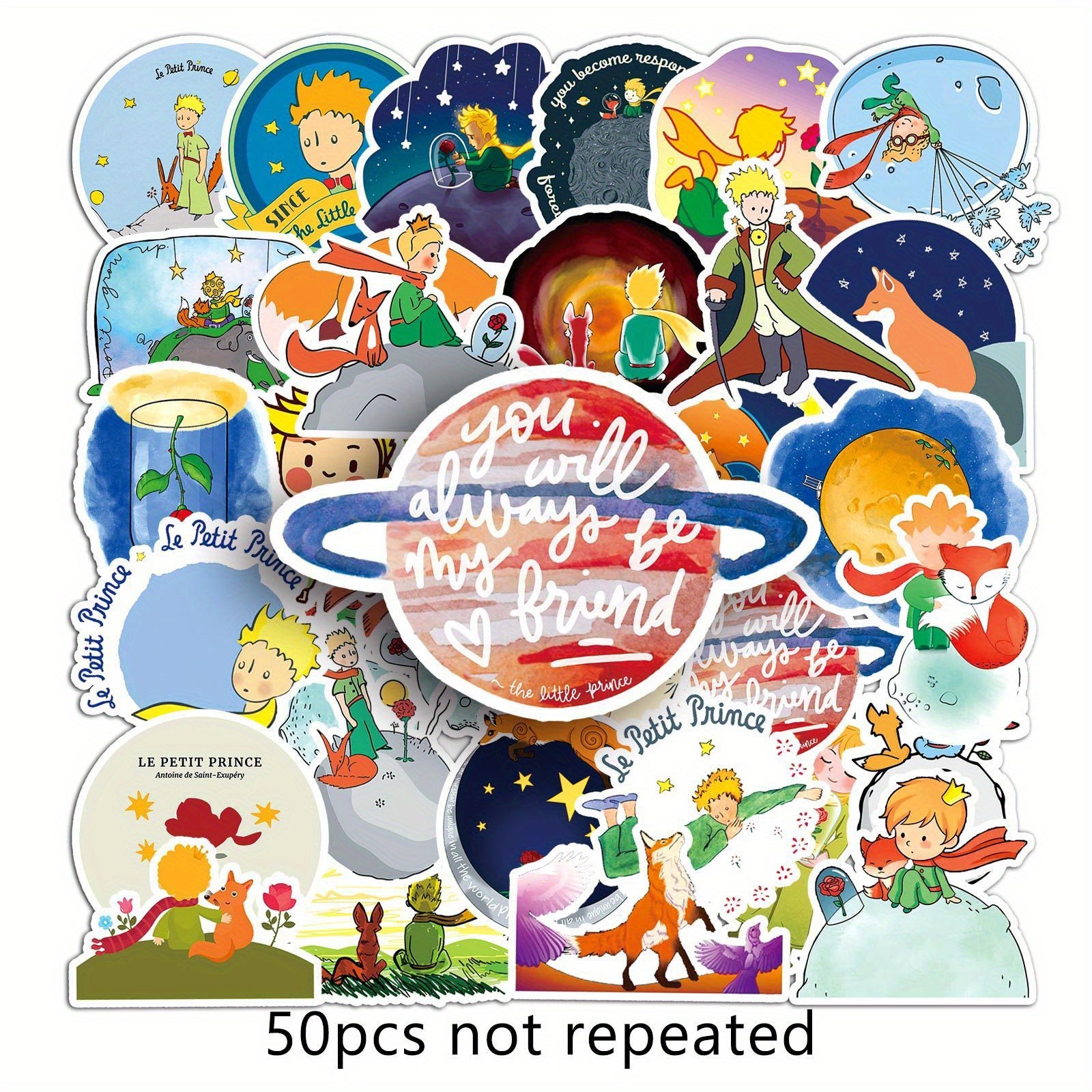 50pcs Prince Anime Doodle Aesthetic Waterproof Cartoon Stickers