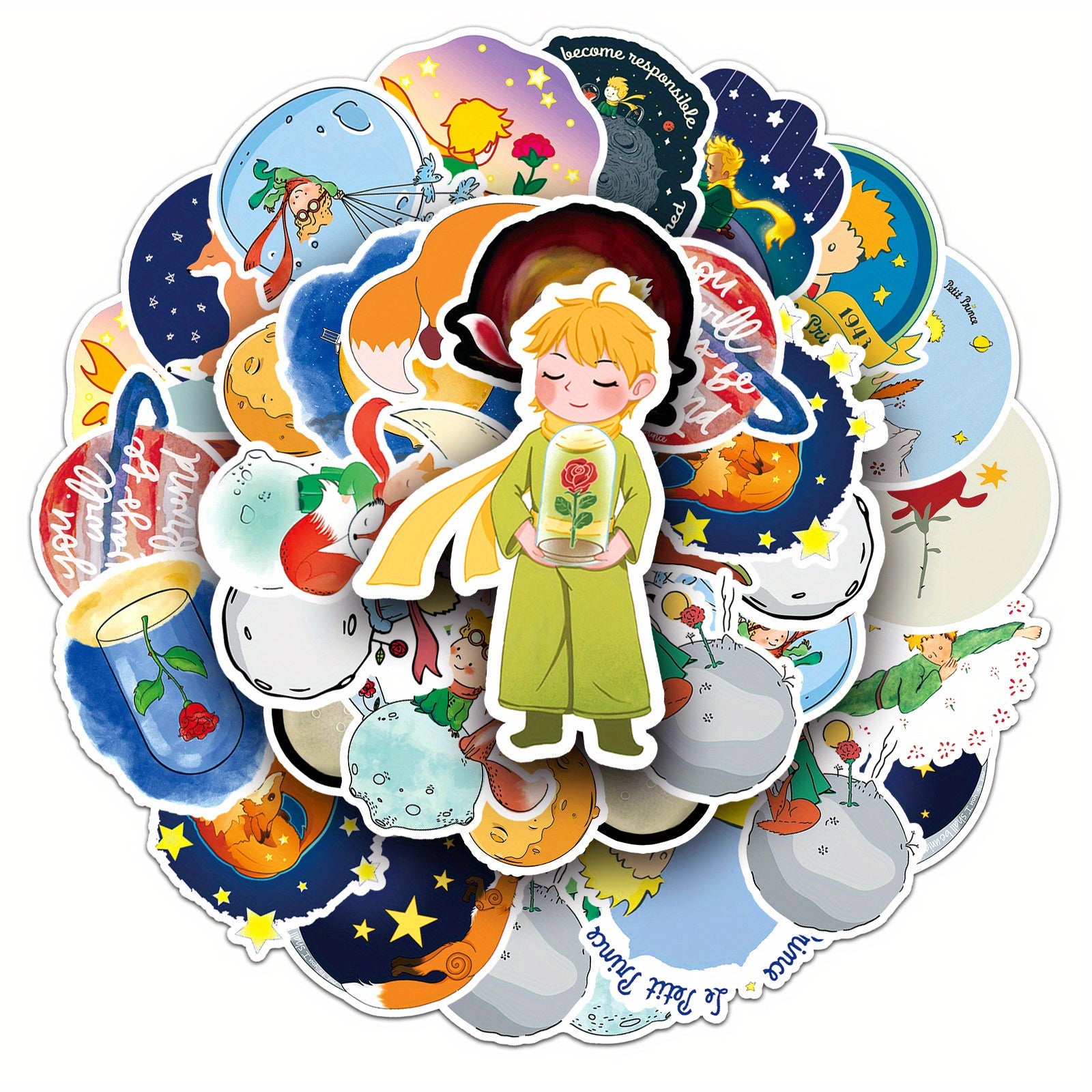 50pcs Prince Anime Doodle Aesthetic Waterproof Cartoon Stickers