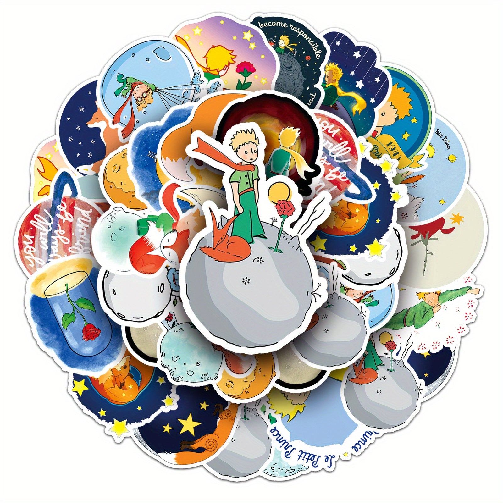 50pcs Prince Anime Doodle Aesthetic Waterproof Cartoon Stickers