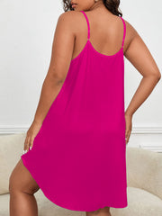  Sexy Loungewear Dress Dragonfly Slogan Print Round Neck Cami Sleep D