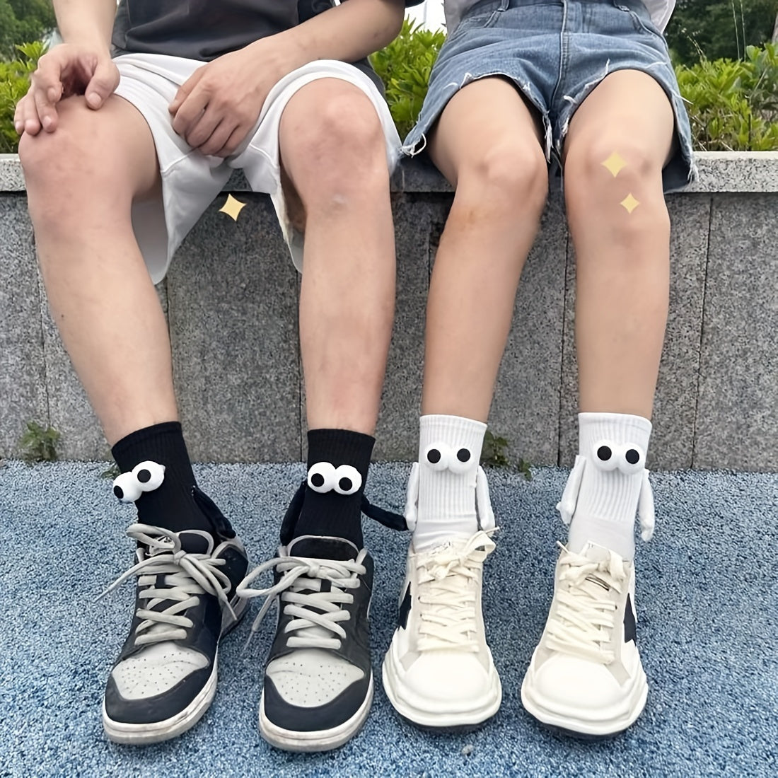 Hand In Hand Magnetic Couples Socks Friends Socks Versatile Mid-tube Gift