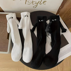 Hand In Hand Magnetic Couples Socks Friends Socks Versatile Mid-tube Gift