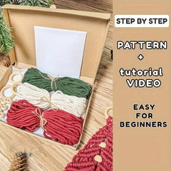 DIY Woven Christmas Tree Kit - Christmas Craft Gift - Hanging Decoration