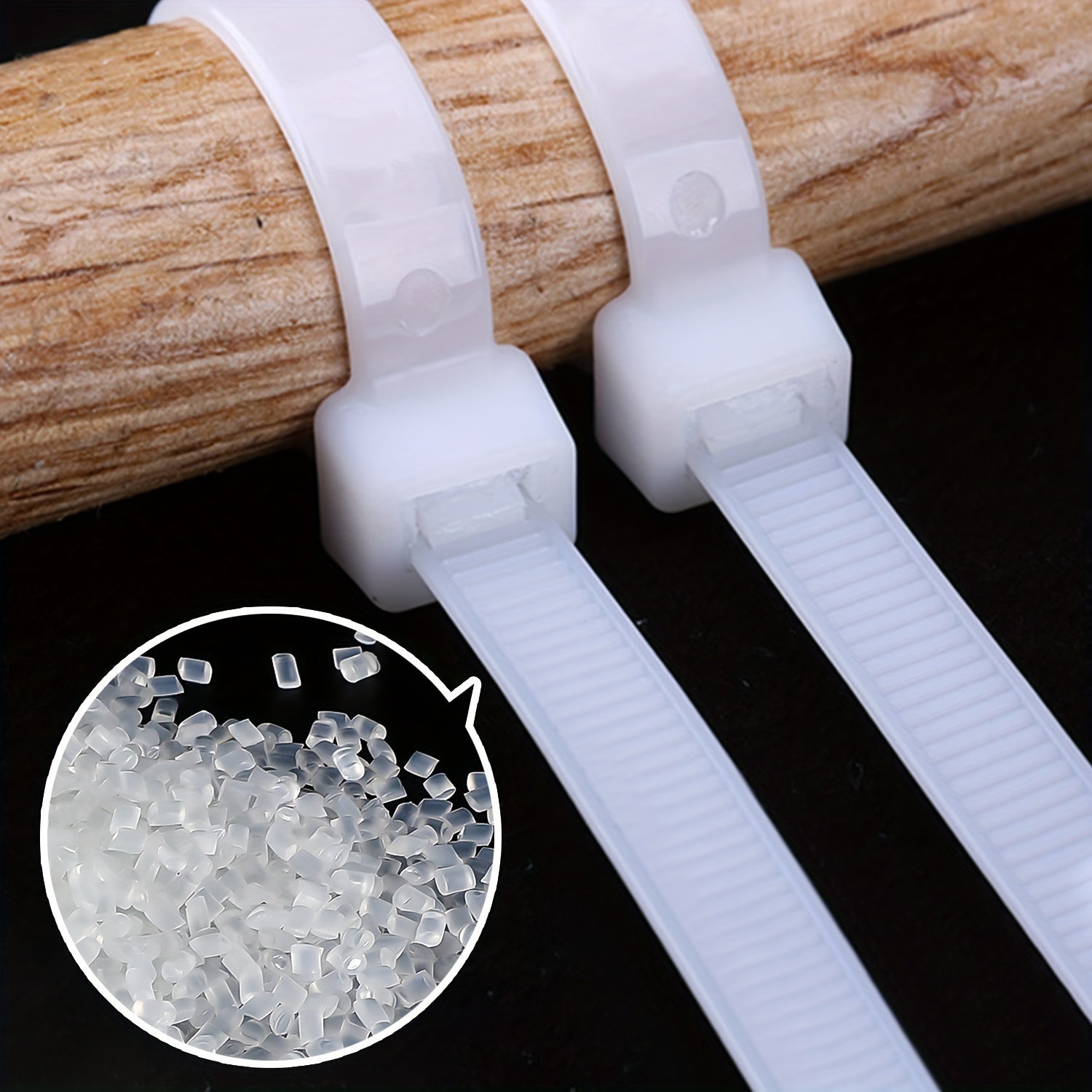 500 Clear Cable Zip Ties 22.68 KG Self Locking Nylon Zip Ties Indoor/Outdoor