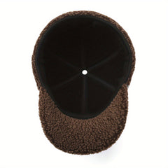 Men's Winter Hat PU Leather Ear Protection Cap