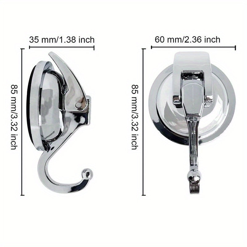 2pcs Round Suction Cup Hook No Punch Vacuum Sticky Hook Bathroom Rack