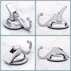 2pcs Round Suction Cup Hook No Punch Vacuum Sticky Hook Bathroom Rack