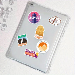 50pcs Cartoon Landmark Stickers for DIY Skateboard Luggage
