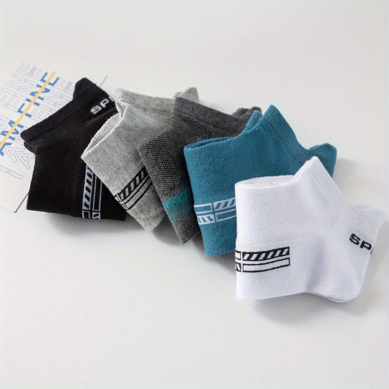 10 Pairs Men Breathable Cotton Ankle Socks Sports Casual Athletic