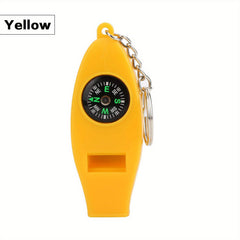 Emergency Survival Whistle with Compass Thermometer Magnifier