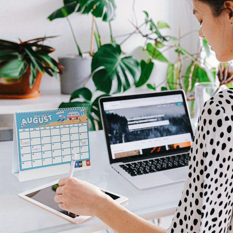 1pc Desk Calendar 16 Months English Calendar 365 Days