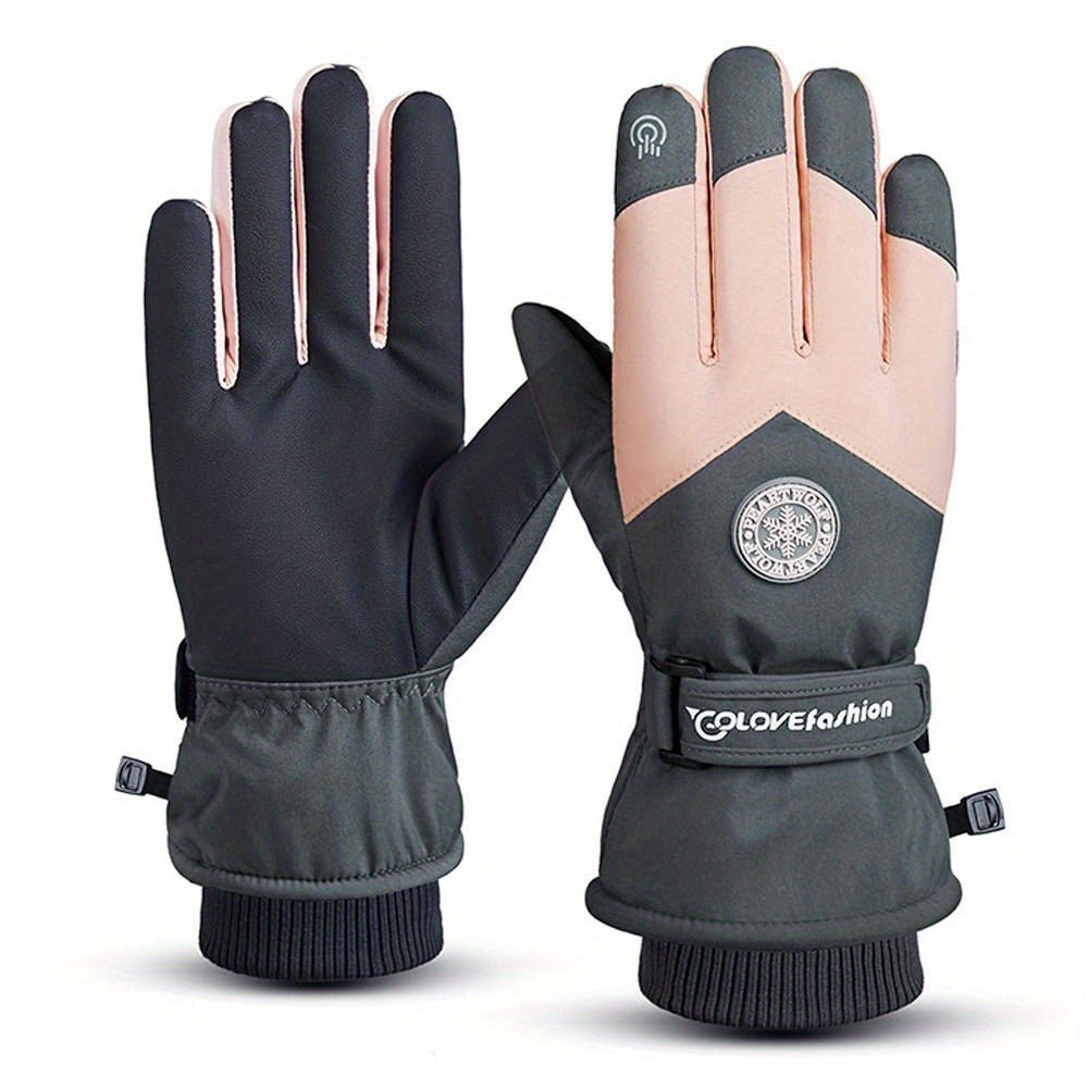 Winter Ski Cycling Gloves Men Women Warm Windproof Waterproof Touch Screen Glove