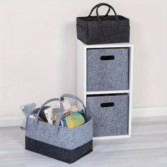 Large Capacity Felt Shopping Bag Tote for Toy Book Storage