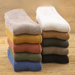 Men's Solid Crew Socks Warm Thermal Breathable Casual Unisex Socks
