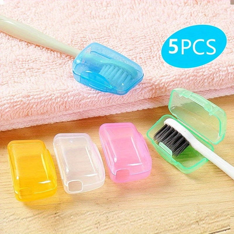 5pcs Toothbrush Head Cover Portable Travel Protective Case