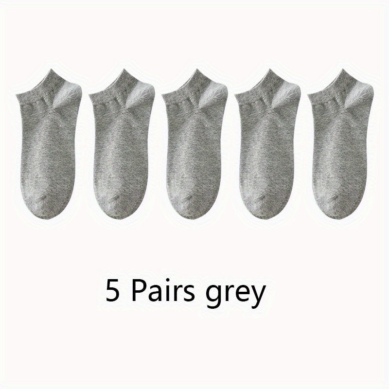 10 Soft Ankle Socks Solid Low Cut Socks Women Men Stockings