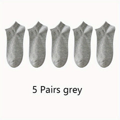 10 Soft Ankle Socks Solid Low Cut Socks Women Men Stockings