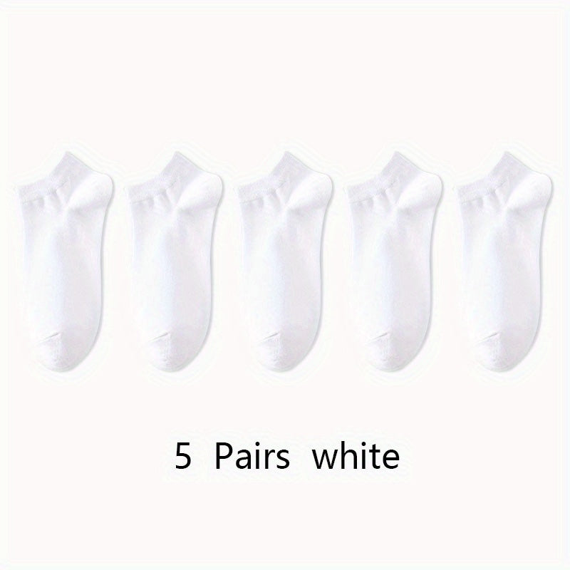 10 Soft Ankle Socks Solid Low Cut Socks Women Men Stockings