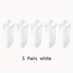 10 Soft Ankle Socks Solid Low Cut Socks Women Men Stockings