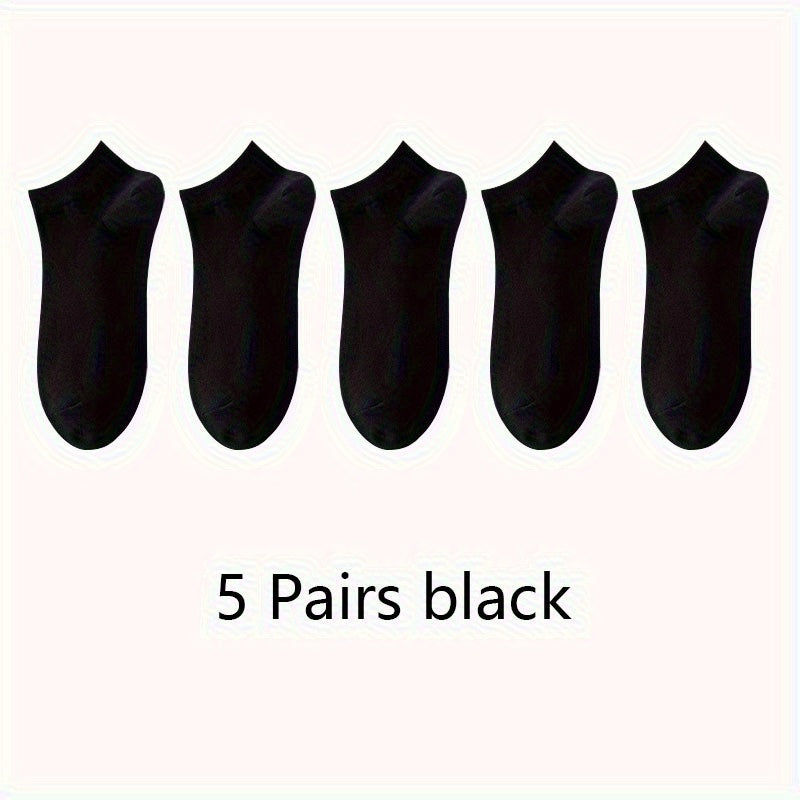 10 Soft Ankle Socks Solid Low Cut Socks Women Men Stockings