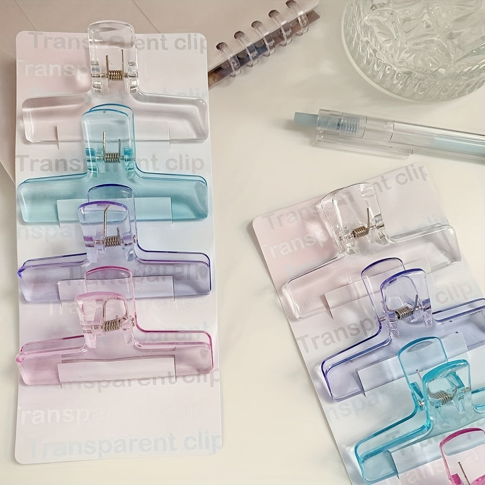 2pcs Acrylic Clip Paper Holders Scrapbook Sticker Clamps