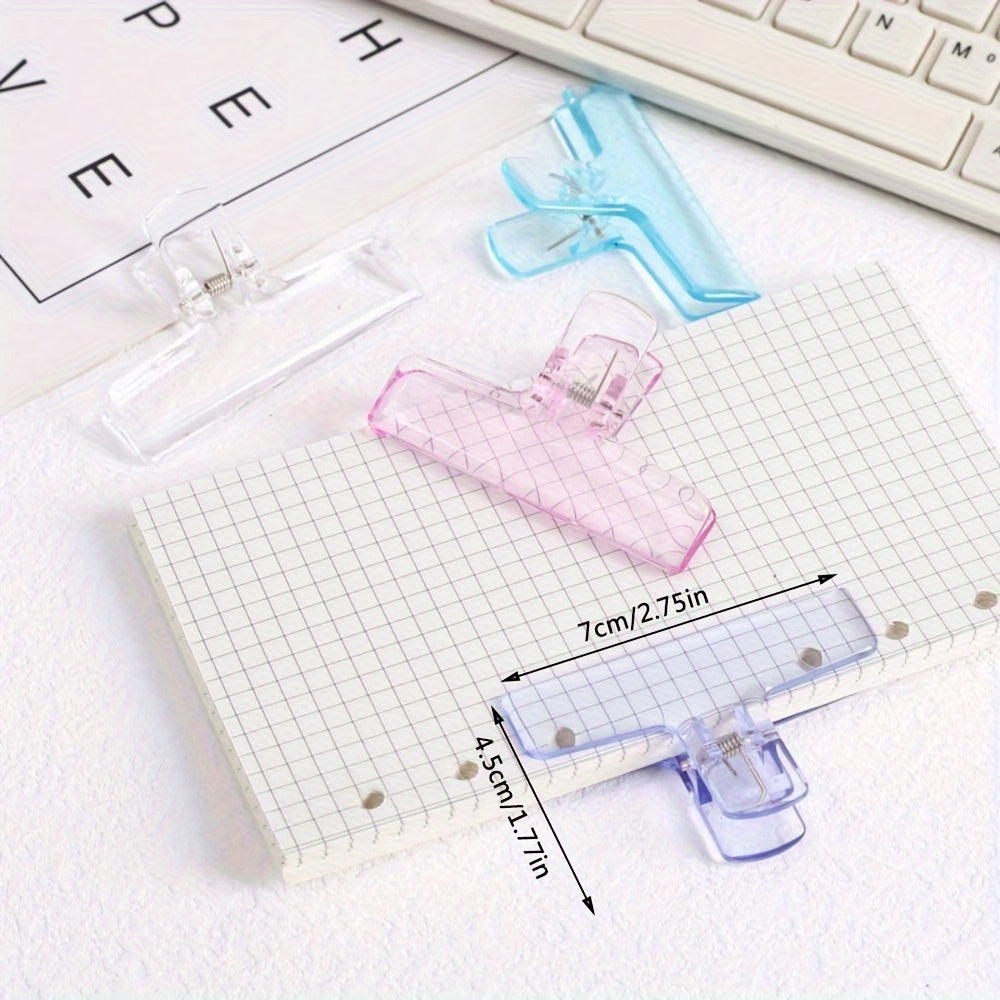 2pcs Acrylic Clip Paper Holders Scrapbook Sticker Clamps