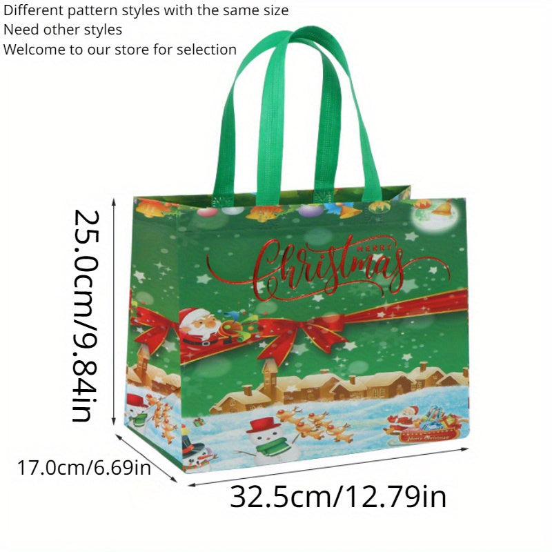 3pcs Christmas Gift Bag Large Capacity Portable Folding Tote Bag