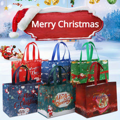 3pcs Christmas Gift Bag Large Capacity Portable Folding Tote Bag