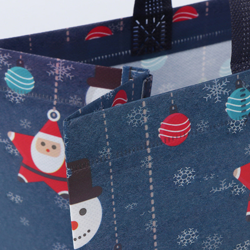 Christmas Tote Bag Laminated Non-Woven Fabric Navidad Decorations